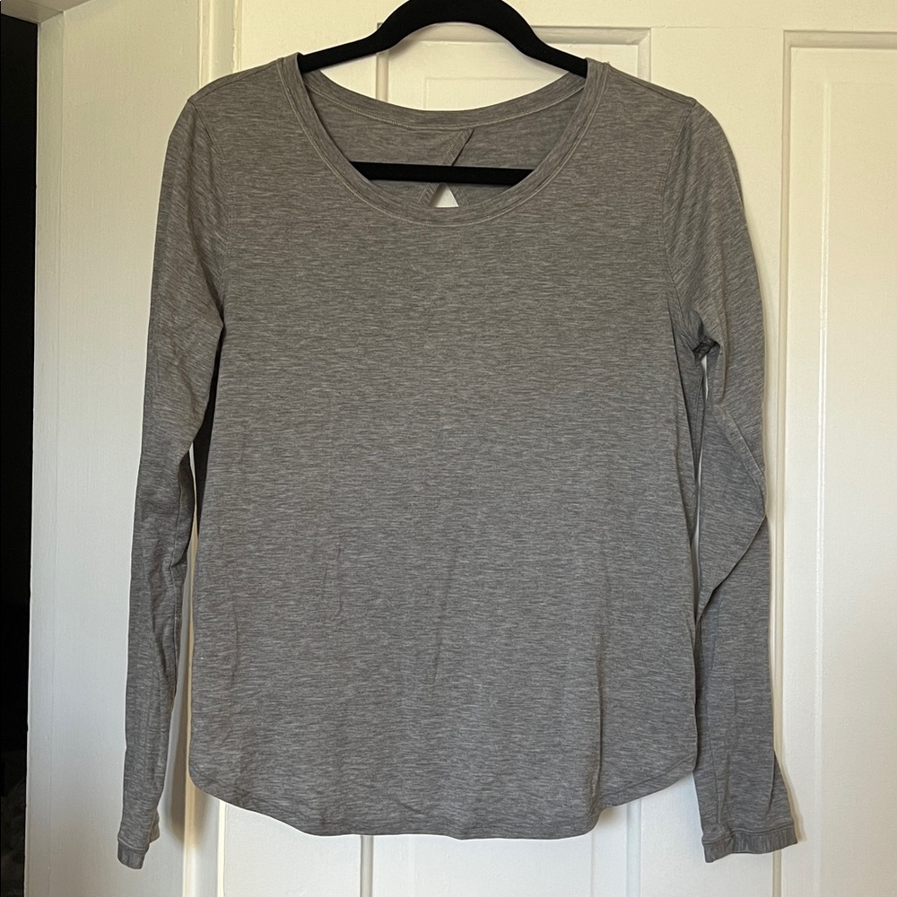 Lululemon Open Back Long Sleeve Heather Grey